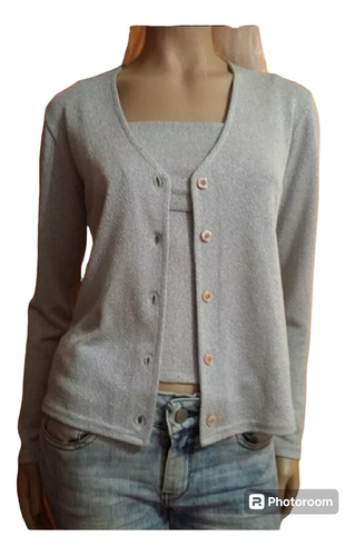 Conjunto Twinset Ayres Saco Cardigan Y Remera Bretel T Xs