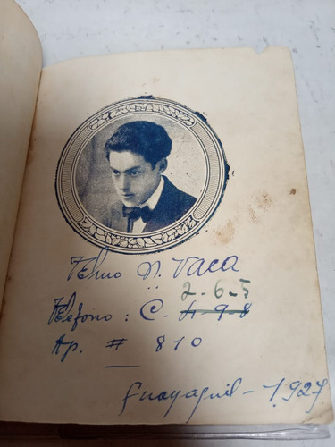 Julio Jaramillo Autor Telmo N. Vaca Libro Autografiado 1927 