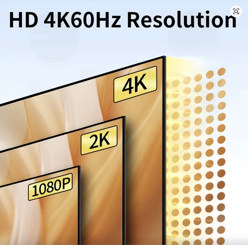 Cabo Hdmi Para Displayport 4k@60hz 1,80m Com Energia Usb
