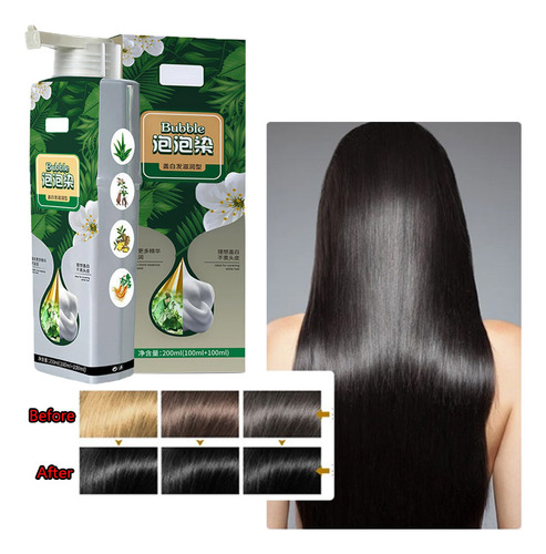 Champú Bubble Hair Color Extractos Puros De Plantas