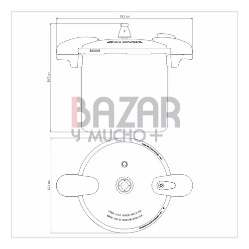 Tramontina Olla De Presión 10 Litros Aluminio Pulido 24 Cm