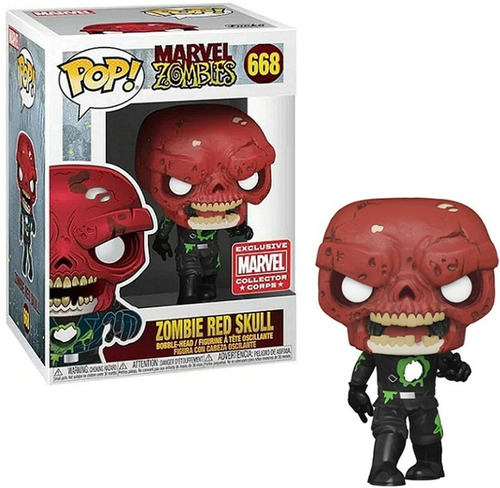 Funko Pop Zombie Red Skull 668 Exclusive Marvel Zombies