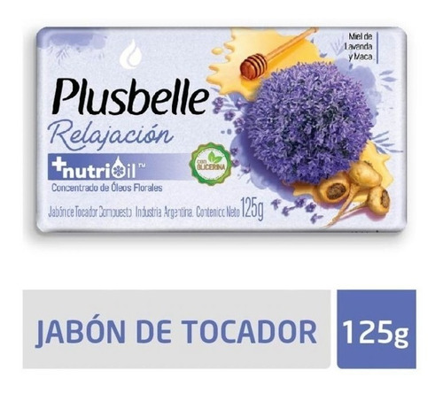 Jabon Tocador Plusbelle Relajacion 3x125 Grs