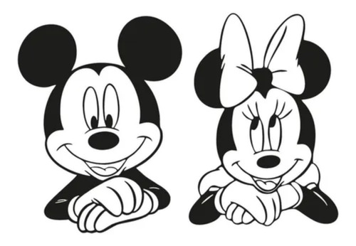 Adesivo De Parede Mickey E Minnie Mouse Disney Din037