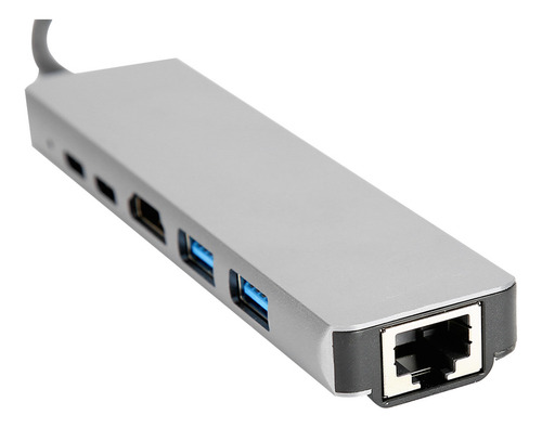 Expansor Usb Tipo C, Hub 6 En 1, Base De Expansión Multifunc