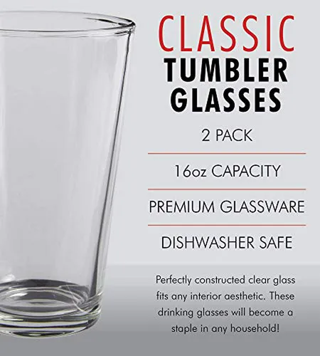 Vasos De Cerveza Kitchen Lux - 16 Oz - Diseño De Pub Para H