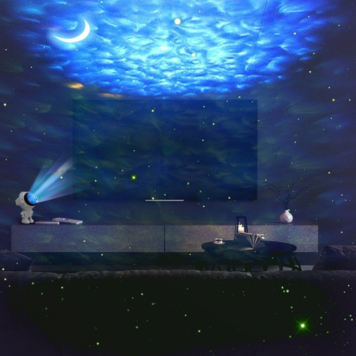 Lámpara Led Astronauta Proyector De Galaxia Estrella Regalo