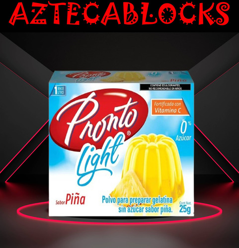 Pronto 3 Gelatinas De Agua Sabor Piña Con 0% Azúcar Wow