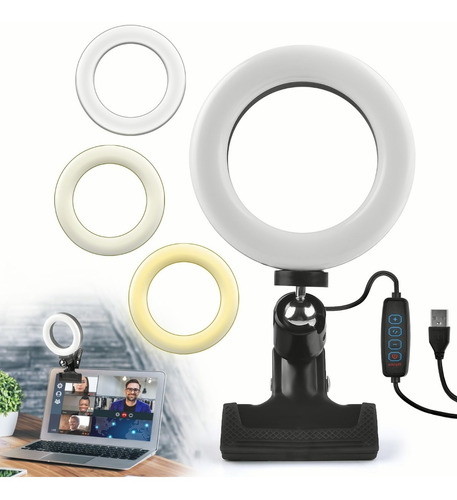 Lampara Aro De Luz Led De 4.5 Pulgadas Con Clip De Luz