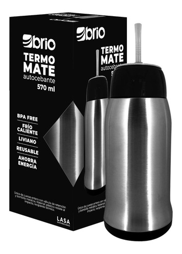 Termomate Automate Autocebante 570ml Acero Inoxidable Brio