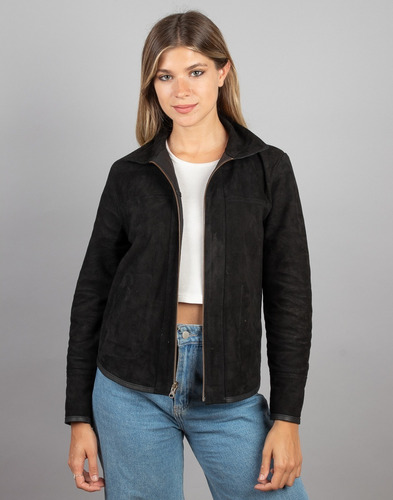 Campera Reversible De Cuero De Cabra - Mujer - Rg Cueros