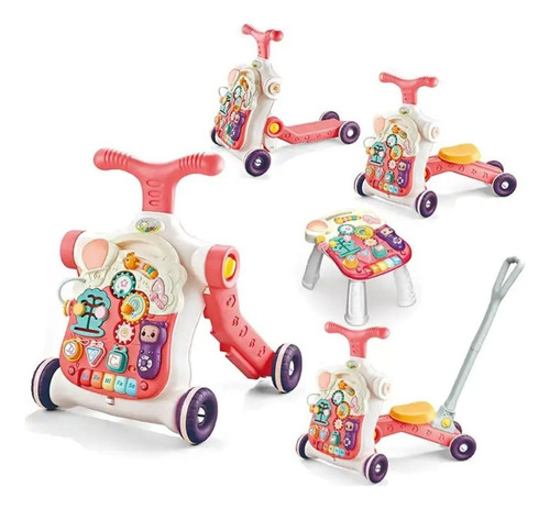 Caminador Mesa Bici Para Bebe Musical De Juguete 5 En 1