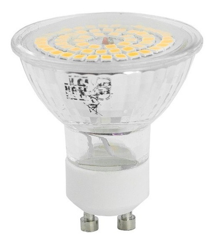 Foco Led 4w Gu10 Luz Color Amarillo Spot Empotrable 4 Watts La-323/4w Geopower Dicroico Smd Led Luz Amarilla Cromo 