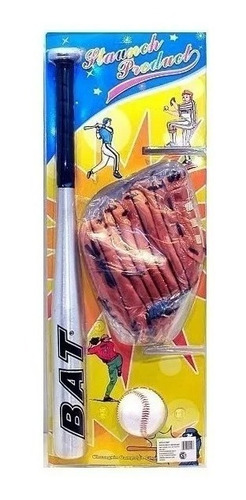 Bate De Beisbol Aluminio Con Pelota Y Guante Calidad Premium