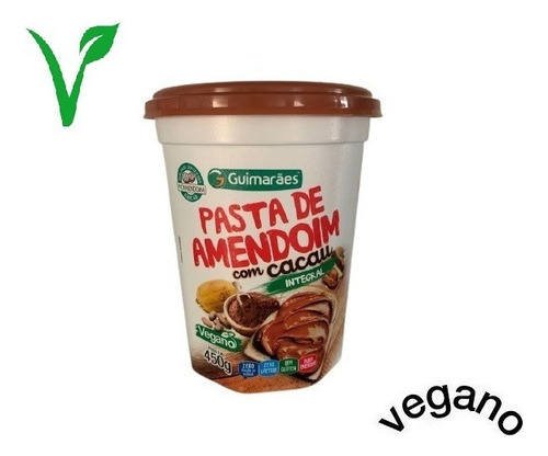Pasta De Amendoim Integral C/ Cacau Vegano Zero Açúcar