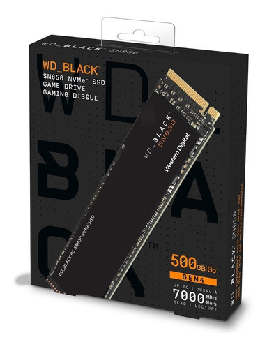 Disco M.2 Wd Black Sn850 Nvme M.2 2280 500gb 7000mb/s Read
