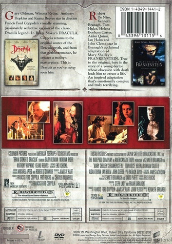 Dvd Bram Stoker´s Dracula + Mary Shelley´s Frankenstein