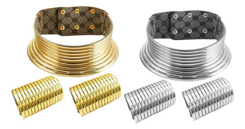 Conjunto De Joyas Africanas, Collar De Cuello Largo, Brazale