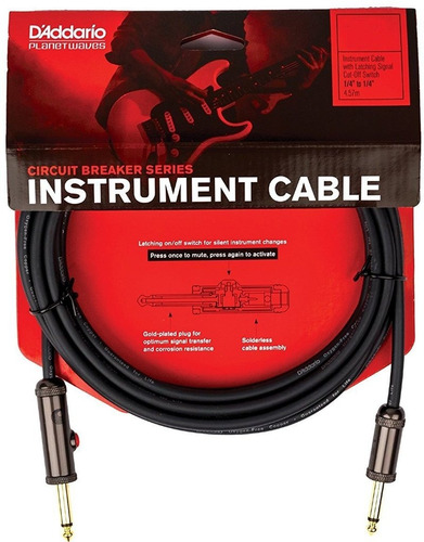 Cable Para Guitarra 6m C/interruptor Daddario Planet Waves