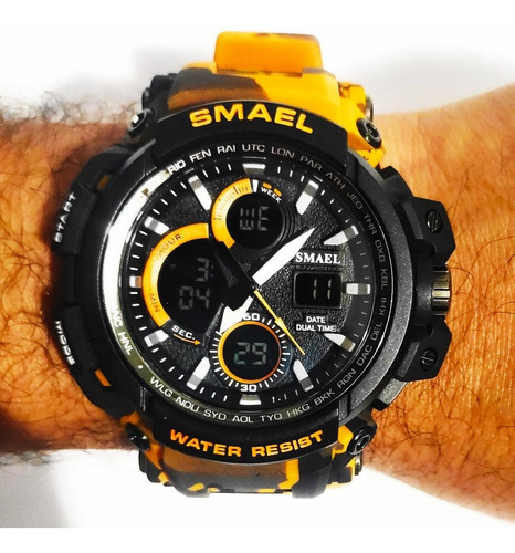 Relógio Masculino Smael 1708 Camuflado Esportivo Original