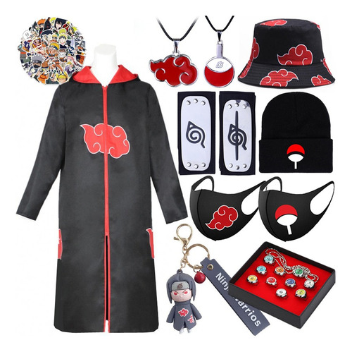 2024 Bata Akatsuki Con Accesorios For Ropa Naruto, 21 Piezas