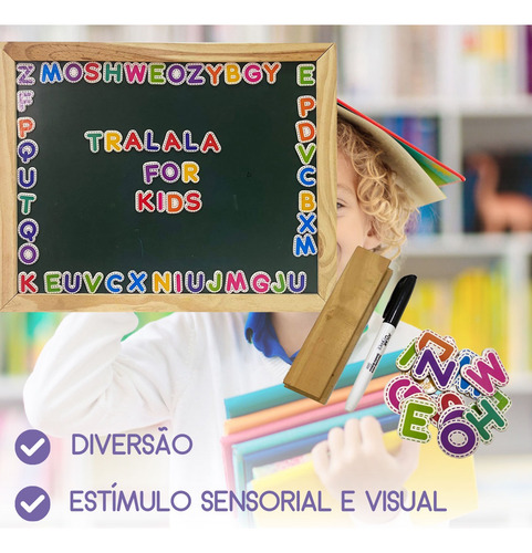 Lousa 2 Em 1 Dupla Face Magnético Brinquedo Pedagógico
