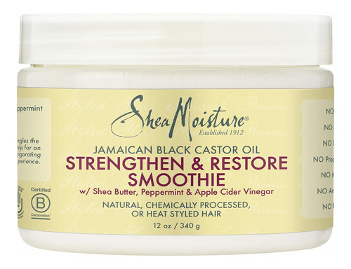 Shea Moisture Jamaican Black Aceite De Ricino Smoothie, 12 .