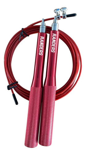 Cuerda Soga De Saltar Aluminio Randers Crossfit Gym Fitness Color Rojo