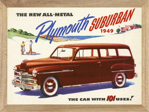 Plymouth Suburban 1949, Cuadro, Poster, Publicidad      B234