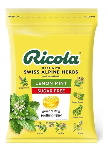 Ricola Dulces Naturales Sugar Free 105 Pack Importado