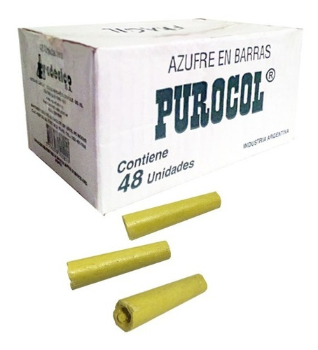 Azufre Granel Purocol Pack 48 Barras 1.5kg