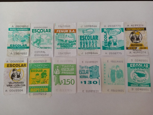 Lote 15 - 40 Boletos Escolares De Microbuses (Usado)