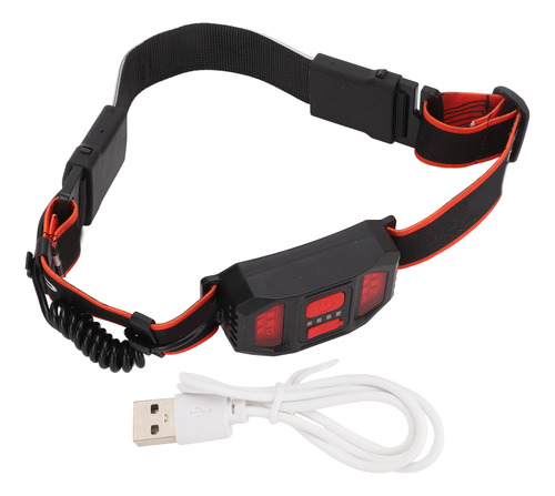 Linterna Frontal Led Cob Highlight, Recargable, Roja