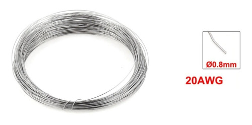 Nichrome Alambre Bobina Calefacción, 0,8mm 20awg Resistencia