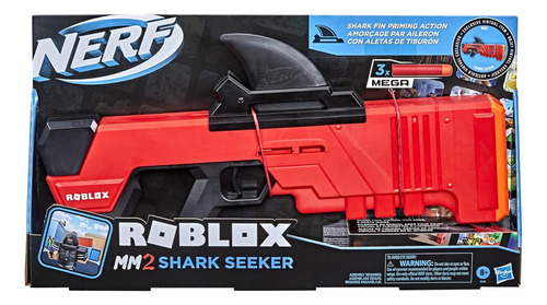Pistola Nerf Roblox Mm2 Con Aleta De Tiburón Con 3 Dardos