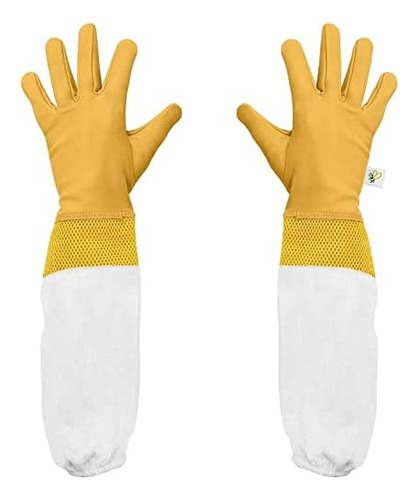 Goatskin Beekeeping Gloves, Breathable And Protection B...