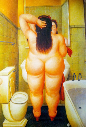 Lamina De Botero Baño Mujer U Hombre 33x48 Cm Mas Modelos