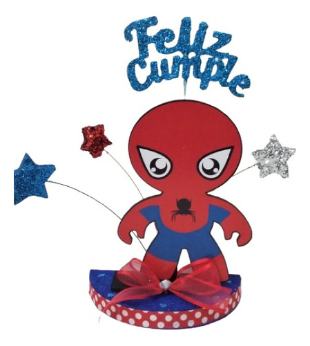 Adorno Para Torta Hombre Araña Baby En Fibrofacil