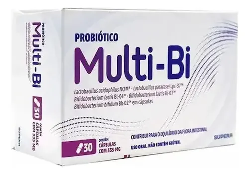 Probiótico Multi-bi Com 30 Cápsulas Sabor Sem Sabor