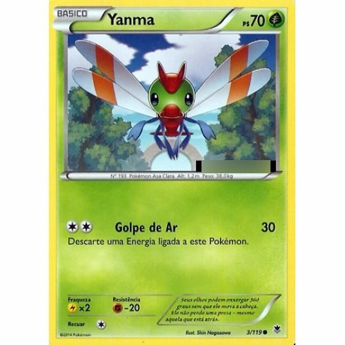Yanma - Pokémon Planta Comum - 3/119 - Pokemon Card Game