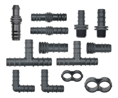 Conector En T / Tee Manguera 11mm - 10 Unidades -no Es Media Color Negro