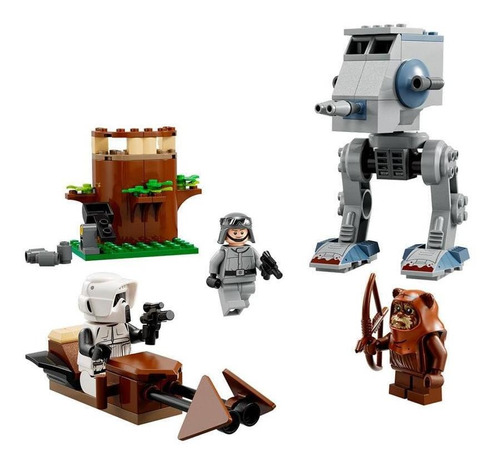 Lego Star Wars 75332 At-st Junior Ewok E Scout Trooper 4+