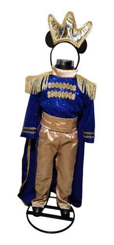 Disfraz Inspirado Mickey Mouse Rey Dorado Para Niños, Traje De Mickey Principe Niños, Traje De Mickey Principe Bebes, Disfraz De Micke Principe Bebe