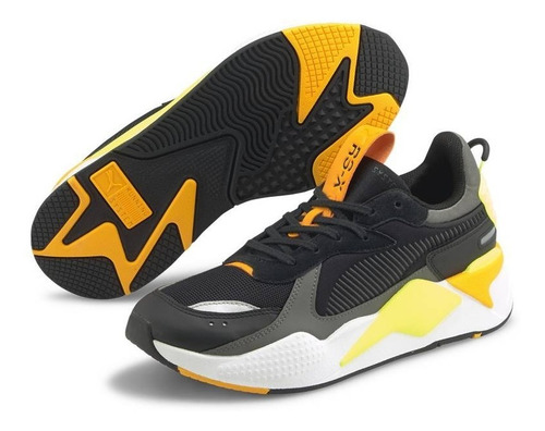 Puma Rs X Mix Black Castlerock Yellow Alert 38046206