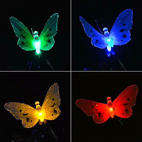.decoración Al Aire Libre De Lámparas De Mariposa Solares