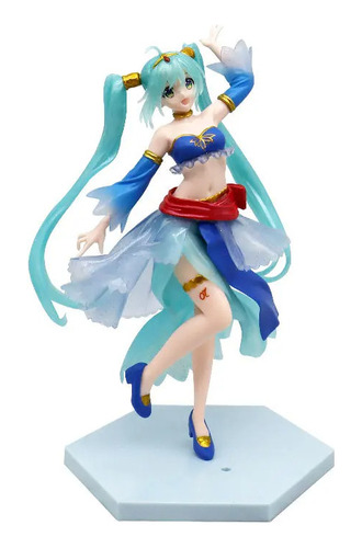 Figura Miku Hatsune Estrella Pop Bailarina Azul Vocaloid Pvc