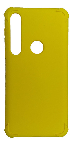 Funda rugerizada Genérica Anti Impacto amarillo con diseño liso para Motorola Moto Moto G8 Plus