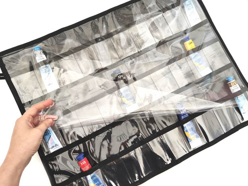 Imagem 4 de 8 de Estojo De Enrolar Porta Tintas De Pintura Tipo Tubo Bisnagas