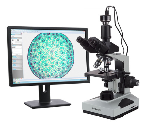 Amscope Microscopio Compuesto Biológico Trinocular 40x-x L.