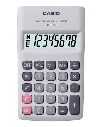 Calculadora De Mano Bolsillo Casio Hl-815l Color Blanco